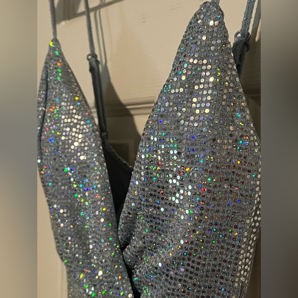 👗 NWT! Prism & Fringe Beaded Mini Dress - Picture 5 of 10